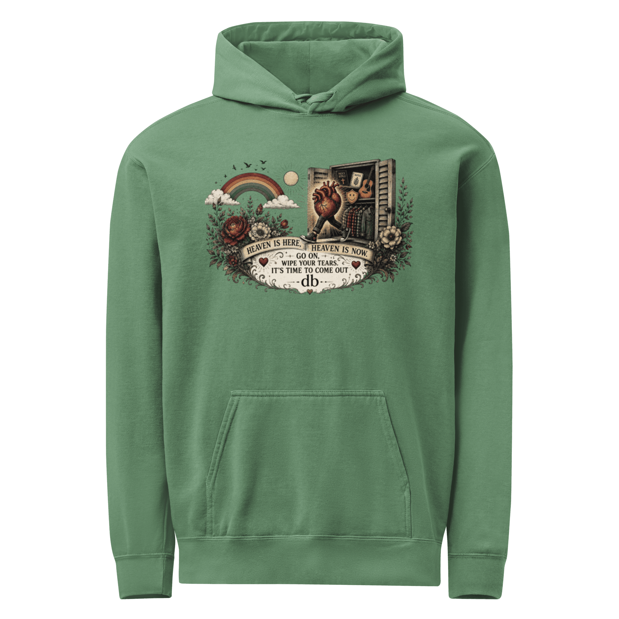 HIDDEN HEART - HOODIE SNOB Unisex garment-dyed hoodie - Image 9