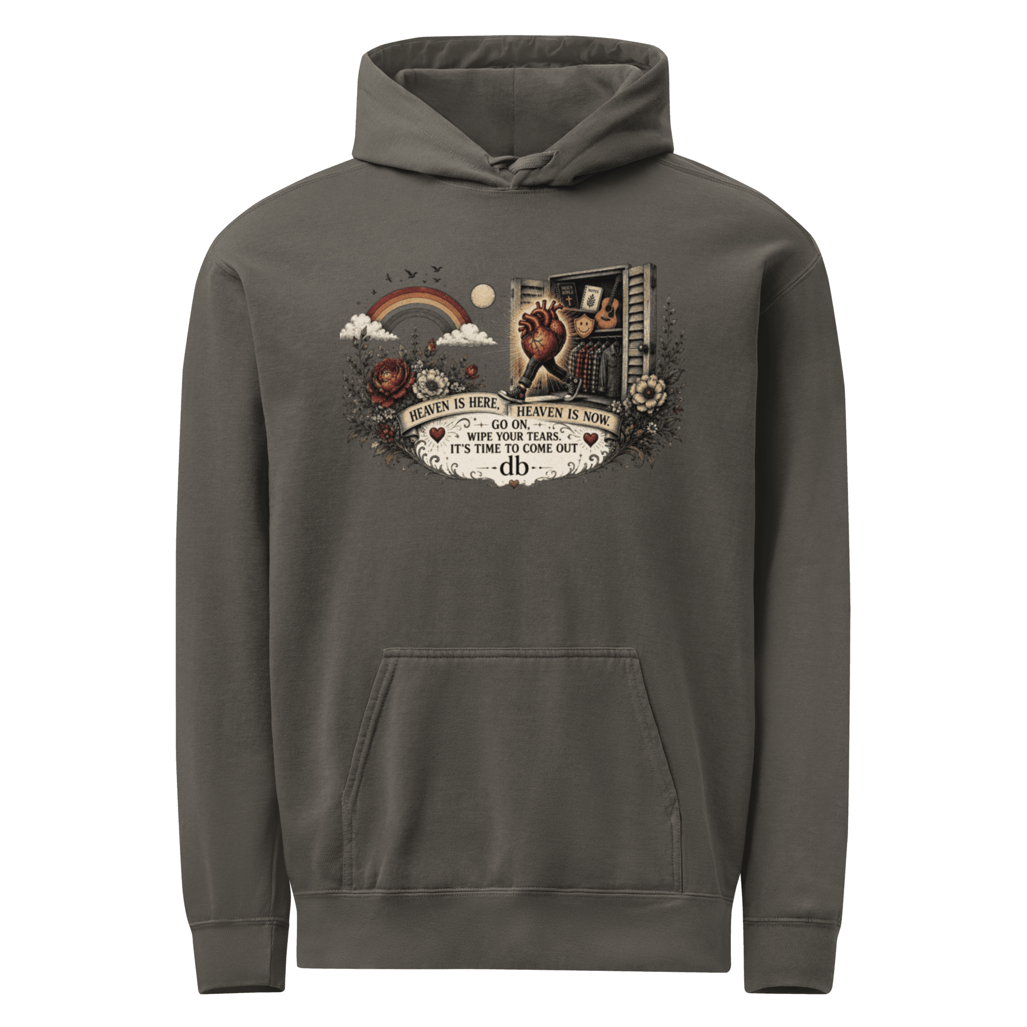 HIDDEN HEART - HOODIE SNOB Unisex garment-dyed hoodie