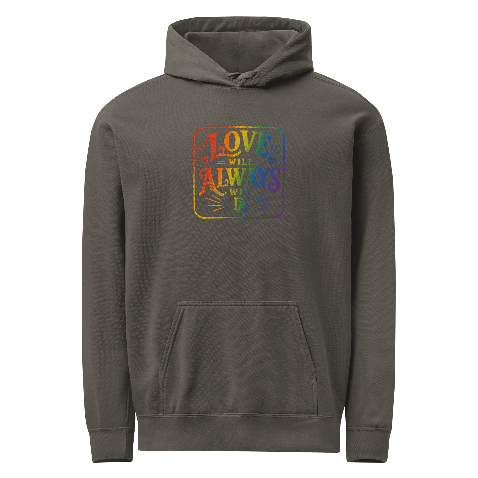 LOVE WILL ALWAYS WIN Unisex garment-dyed hoodie - Image 2