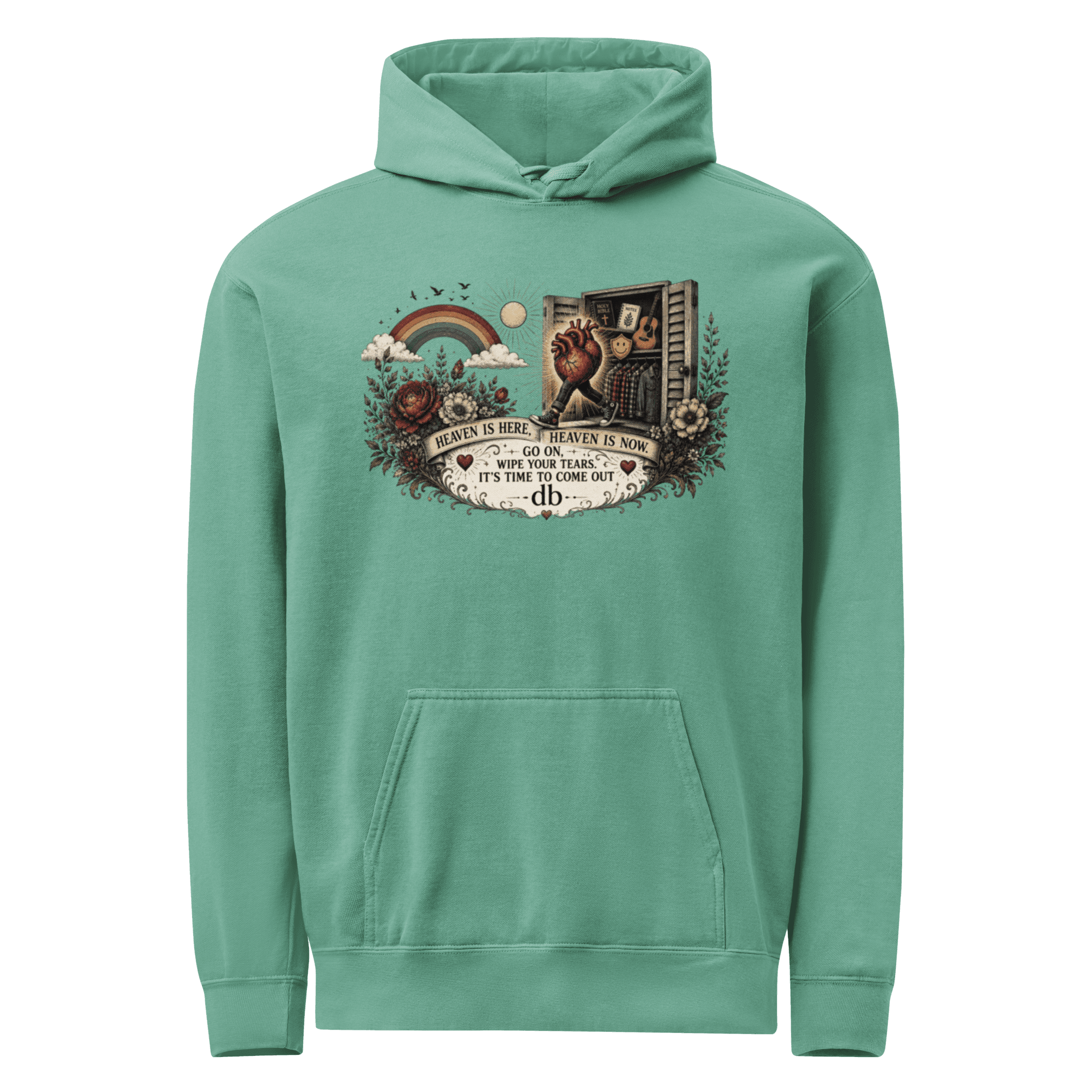 HIDDEN HEART - HOODIE SNOB Unisex garment-dyed hoodie - Image 17