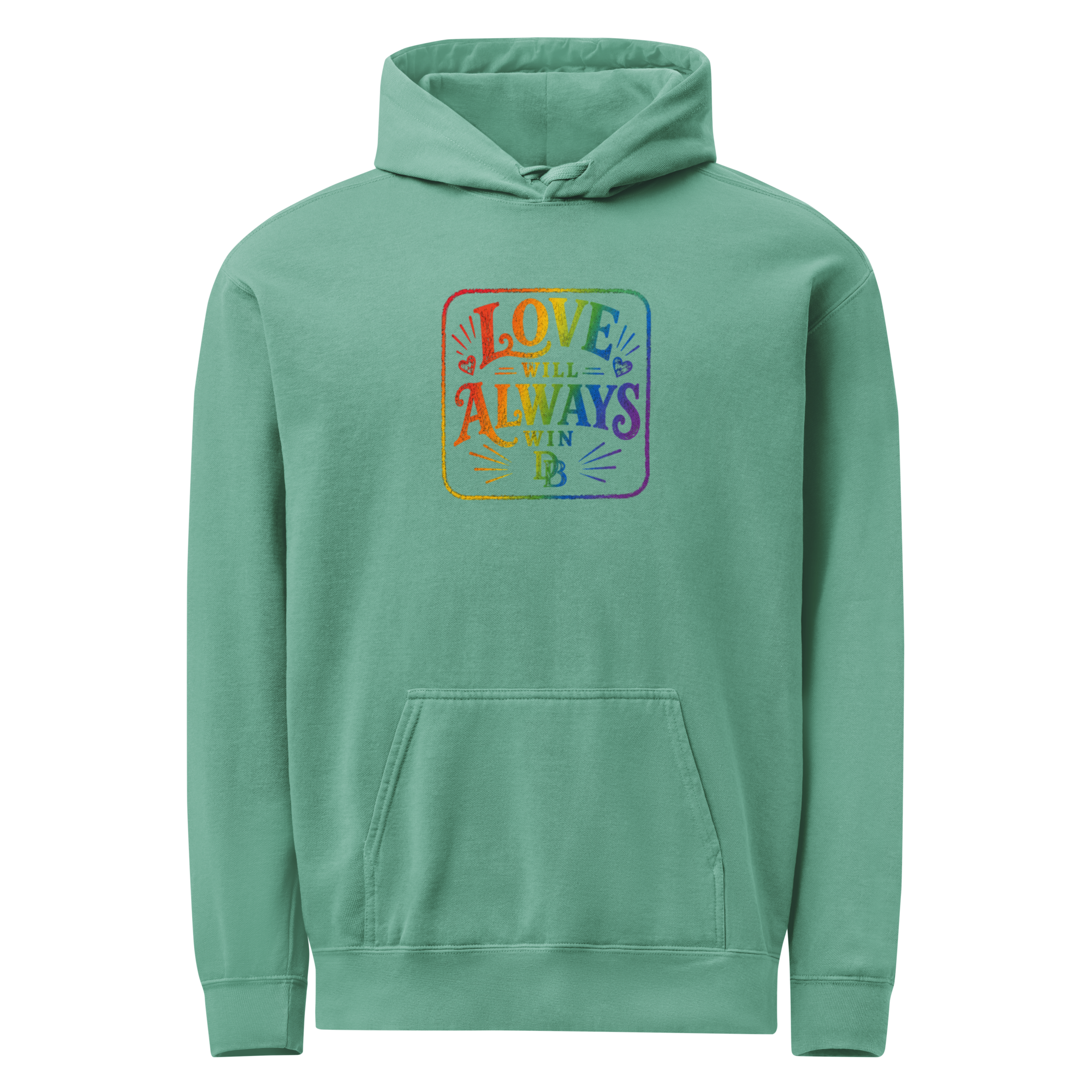 LOVE WILL ALWAYS WIN Unisex garment-dyed hoodie - Image 33