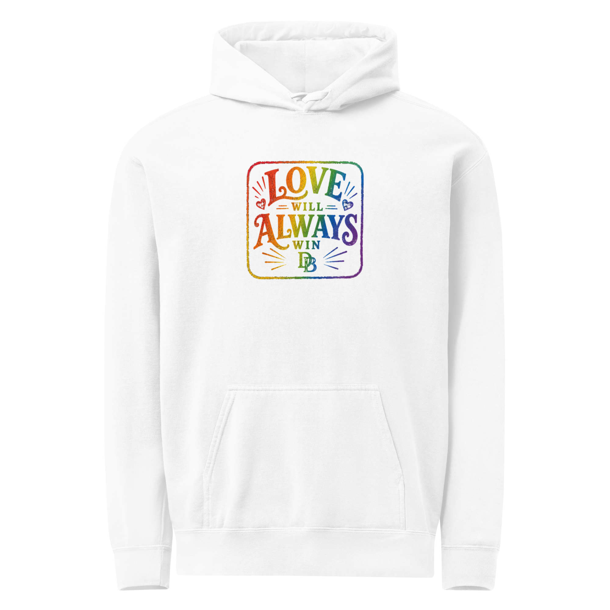 LOVE WILL ALWAYS WIN Unisex garment-dyed hoodie - Image 37