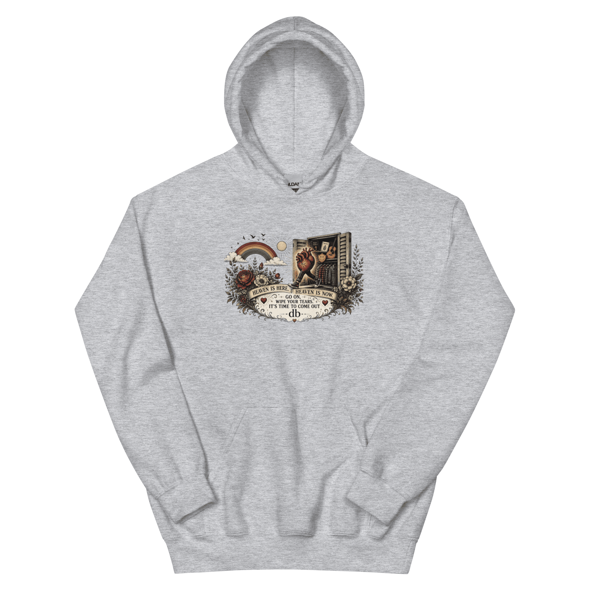 HIDDEN HEART Unisex Hoodie - Image 4