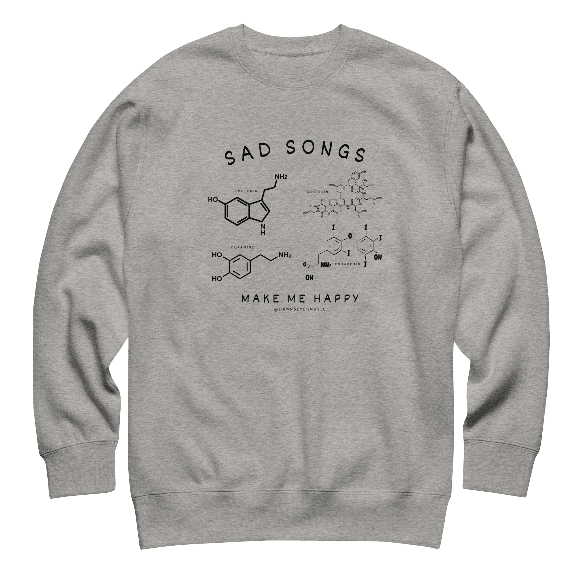 SAD SONGS MAKE ME HAPPY Unisex Premium Sweatshirt - Image 6