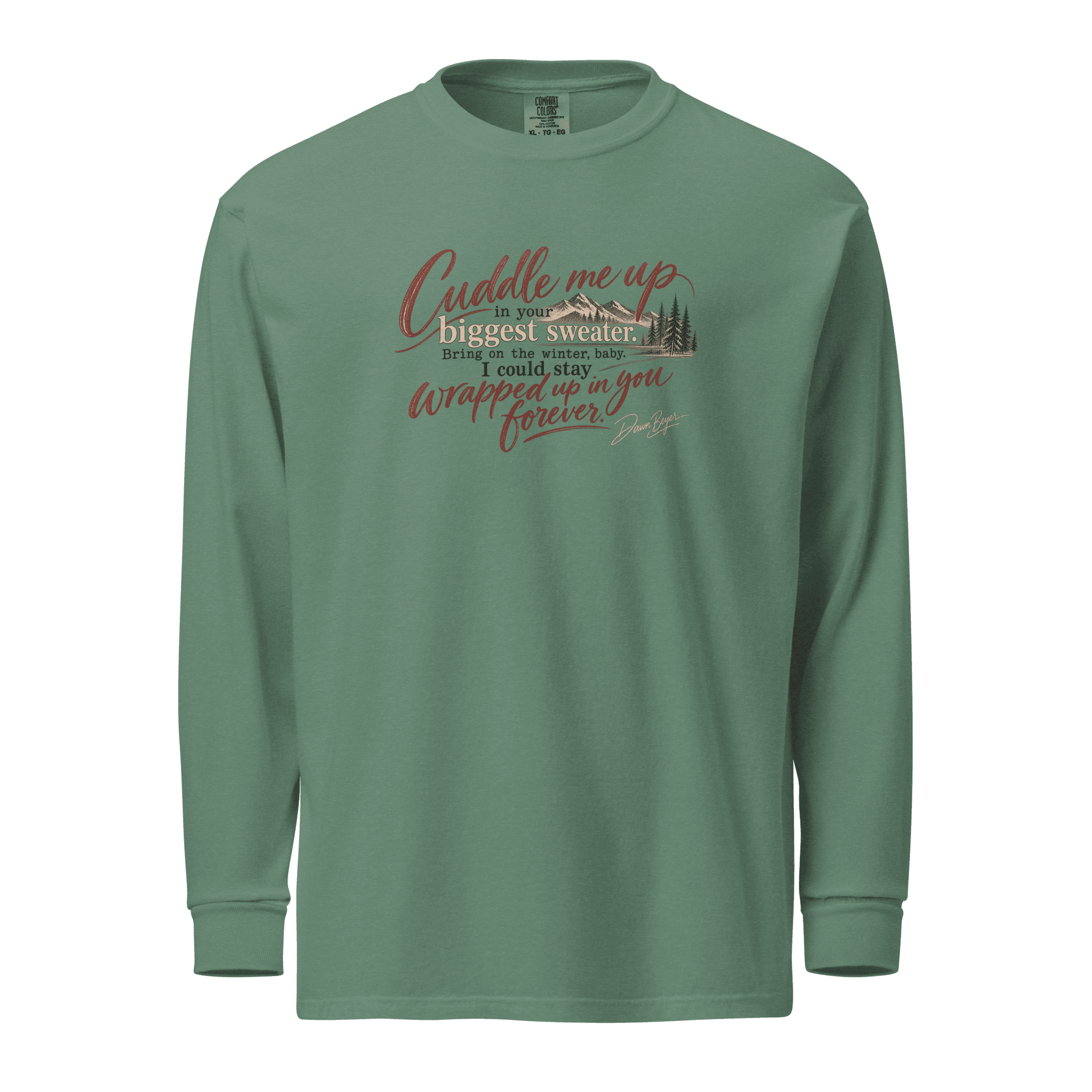 Cuddle me up Garment-dyed heavyweight long-sleeve shirt
