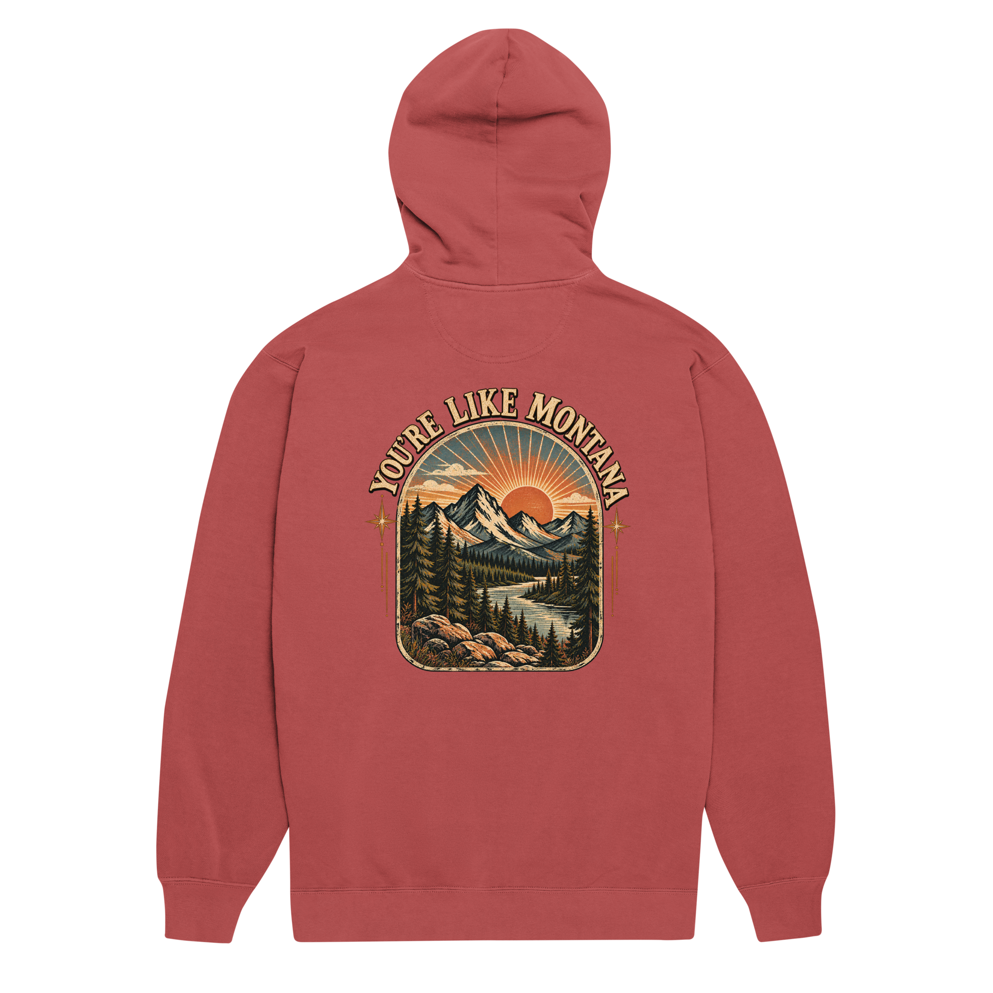 You're Like Montana HOODIE SNOB front back Unisex garment-dyed hoodie - Image 21
