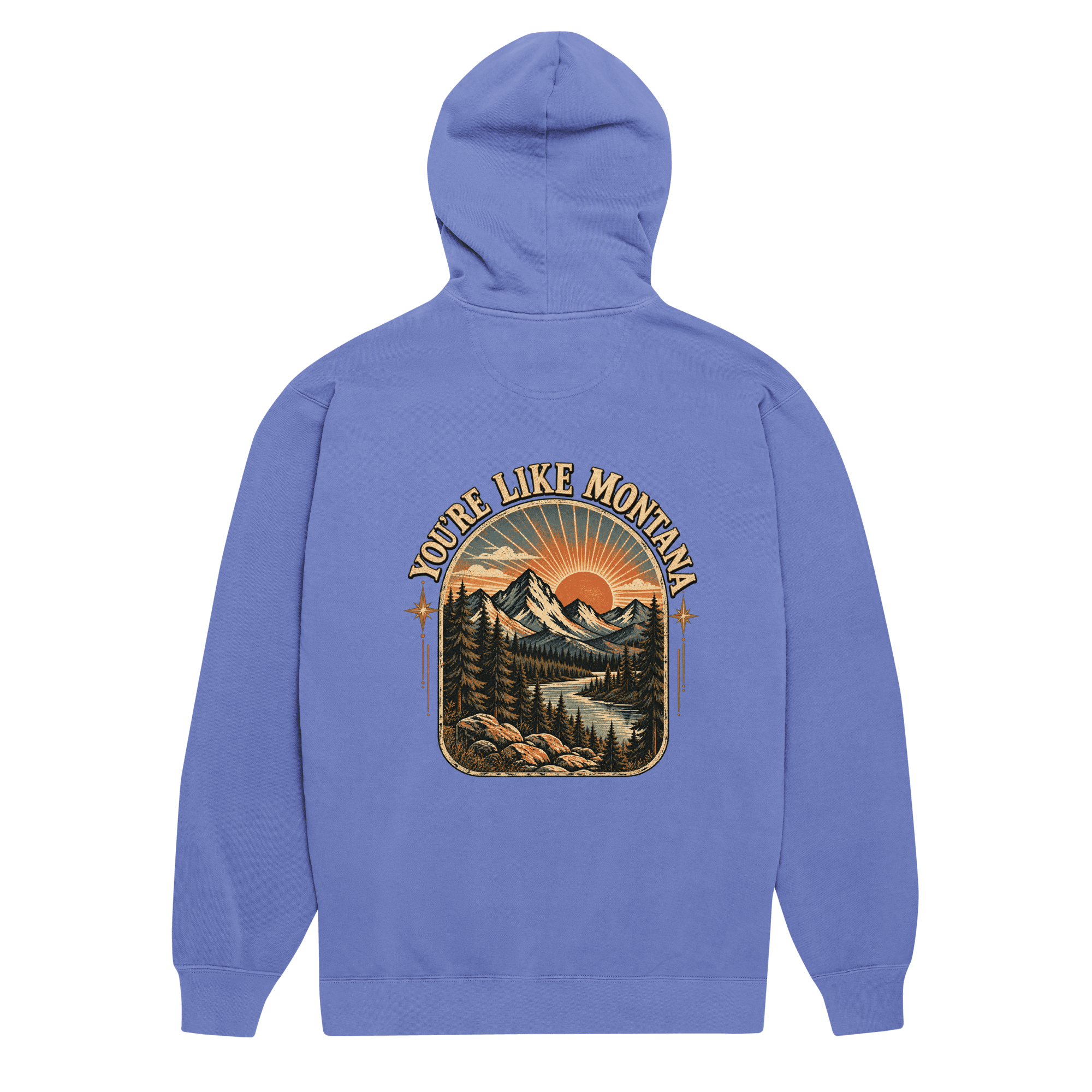 You're Like Montana HOODIE SNOB front back Unisex garment-dyed hoodie - Image 8