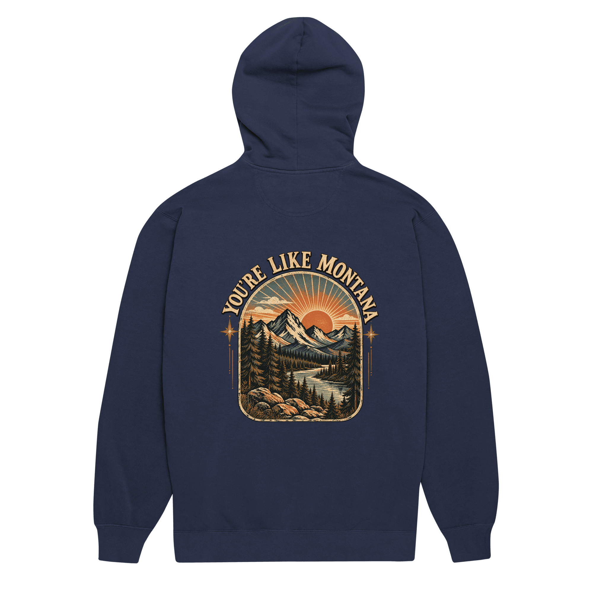 You're Like Montana HOODIE SNOB front back Unisex garment-dyed hoodie - Image 3