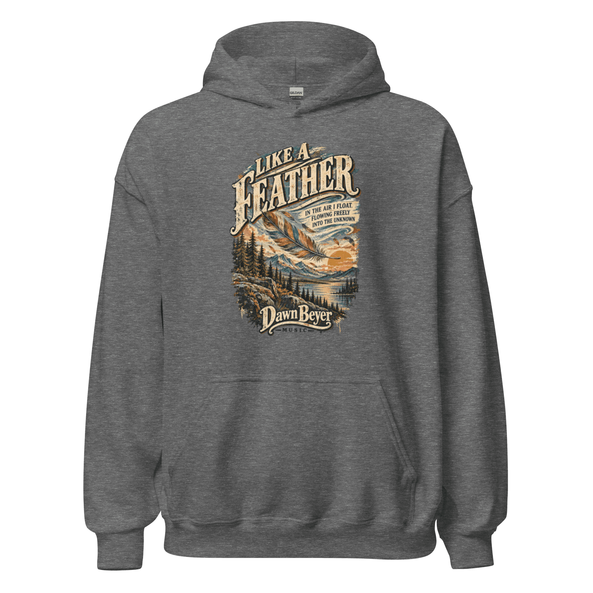 Like a Feather Unisex Hoodie - Image 4