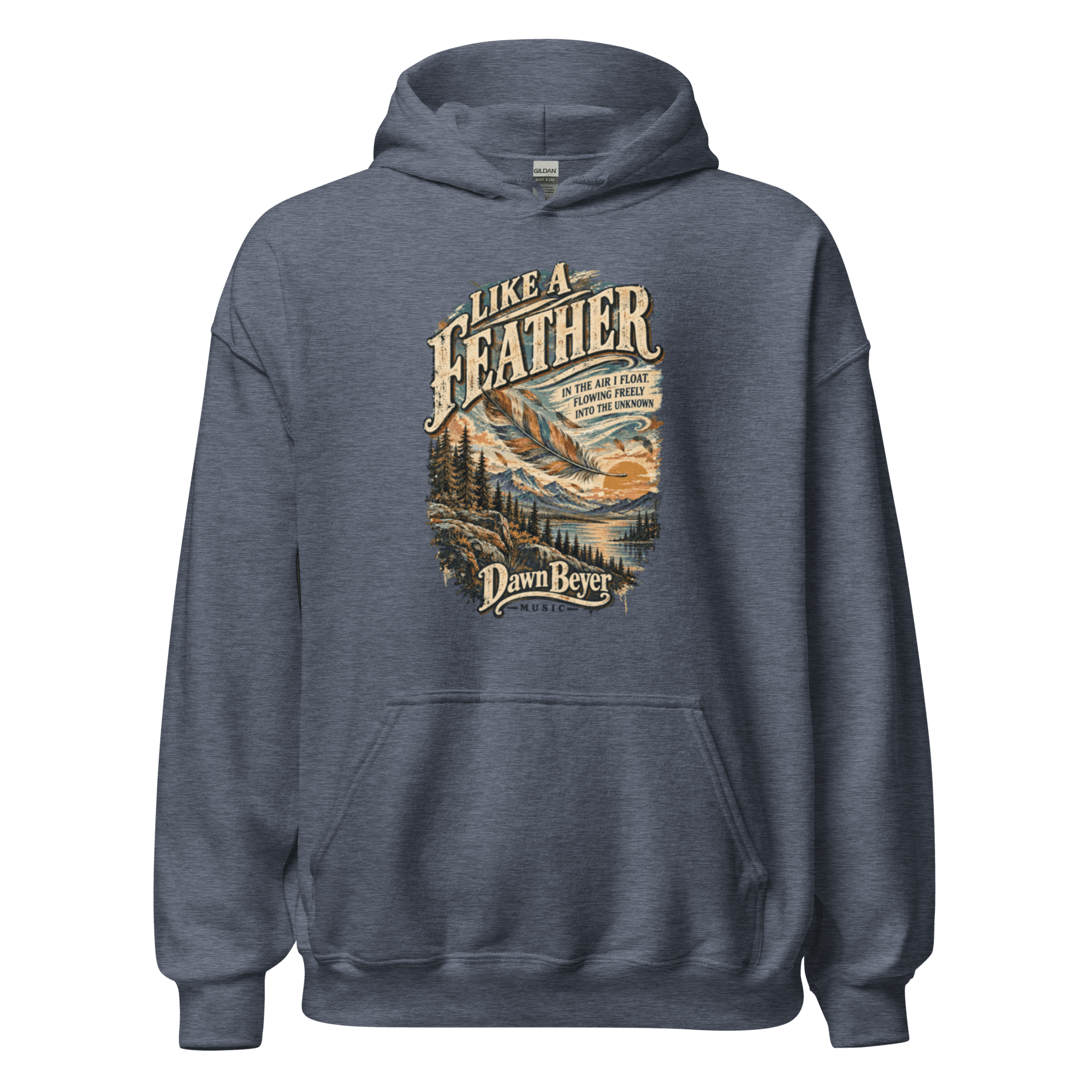 Like a Feather Unisex Hoodie - Image 3
