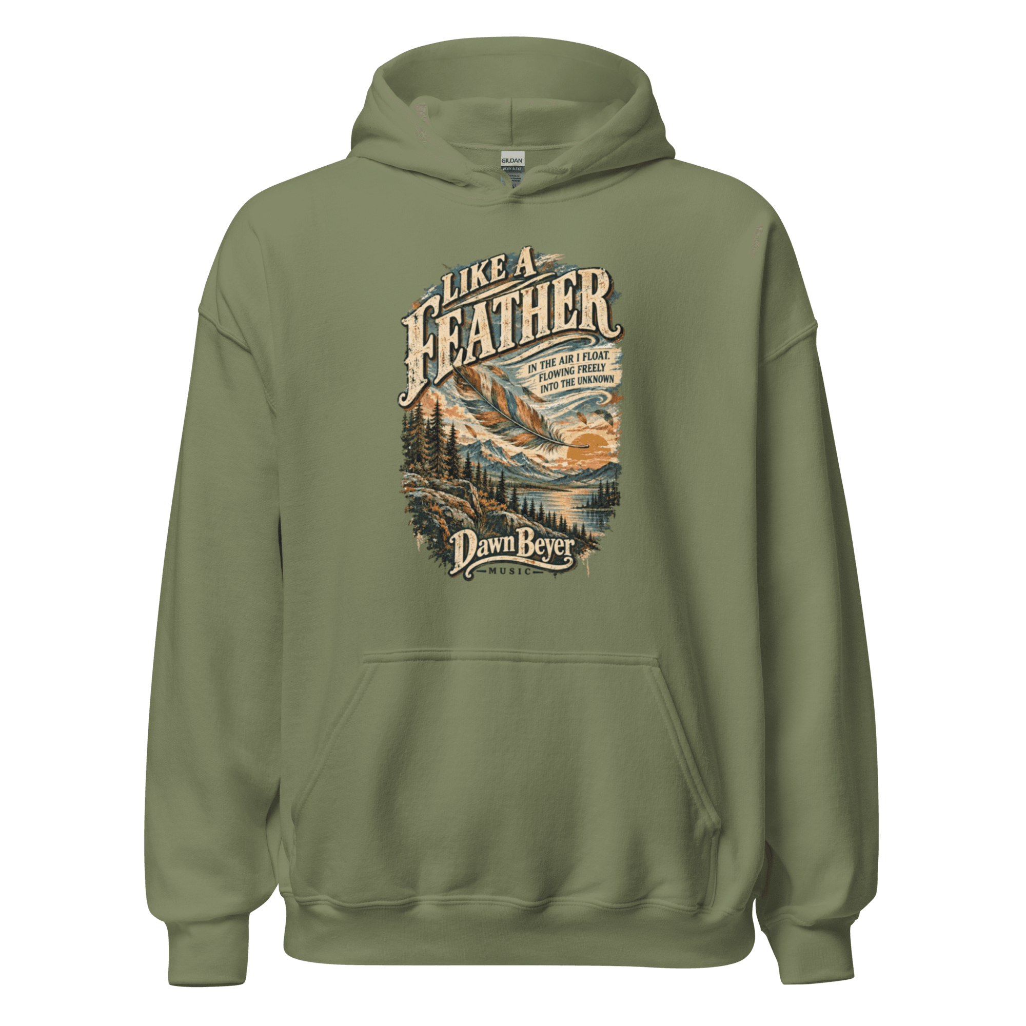 Like a Feather Unisex Hoodie - Image 5