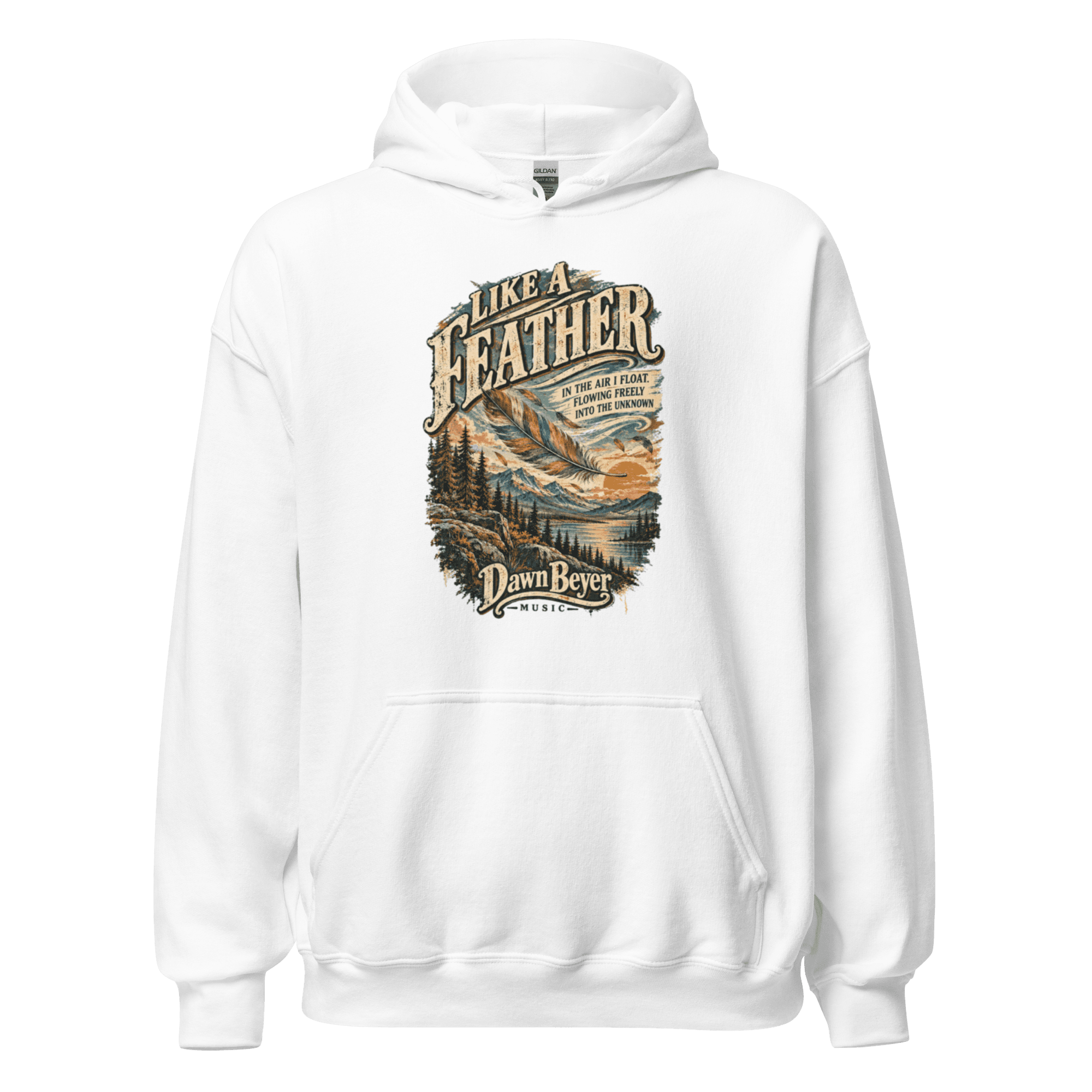 Like a Feather Unisex Hoodie - Image 8